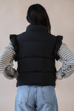 Ruffle Sleeve Puffer Vest