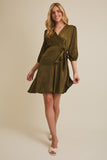 Surplice Tie Dress