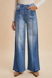 Two Tone Wide Leg Jeans