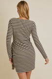 Front Tie Striped Dress