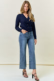 Rose Buttons Pointelle Cardigan