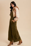 Corduroy Mineral Washed Wide Leg Overalls