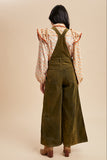 Corduroy Mineral Washed Wide Leg Overalls
