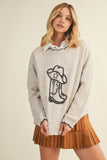 Cowboy Boots Stitch Sweater