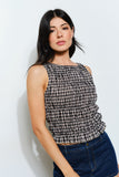 Gingham Smocked Top