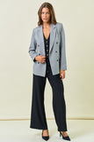 Plaid Front Pocket Blazer