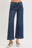 Risen Cropped Front Seam Jeans