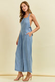 Denim Wide Leg Jumpsuit