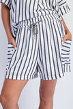 Striped Drawstring Shorts