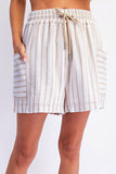 Striped Drawstring Shorts
