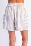 Striped Drawstring Shorts