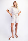 Striped Drawstring Shorts