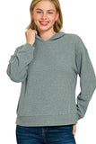 Ribbed Hoodie Pullover