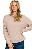 Ribbed Hoodie Pullover