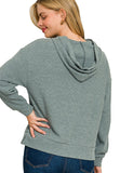 Ribbed Hoodie Pullover