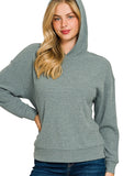 Ribbed Hoodie Pullover