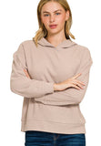 Ribbed Hoodie Pullover