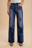 Patchwork Straight Leg Jeans