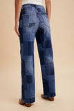 Patchwork Straight Leg Jeans