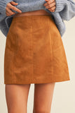 Suede Mini Skirt