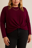 Curvy Ribbed Twisted Top
