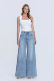 High Rise Drawstring Palazzo Jeans