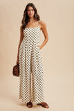 Polka Dot Wide Leg Jumpsuit