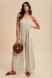 Polka Dot Wide Leg Jumpsuit