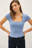 Square Neck Knit Top