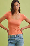Square Neck Knit Top