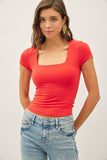 Square Neck Knit Top