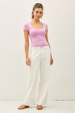 Square Neck Knit Top