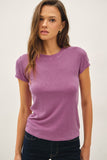 Short Sleeve Ribbed Top