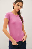 Short Sleeve Ribbed Top