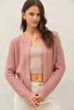 Quilted Open Cardigan