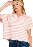 Striped Collared Top