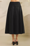 Smocked Waist Poplin Skirt
