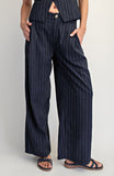 Pinstripe Wide Leg Trousers