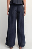 Pinstripe Wide Leg Trousers