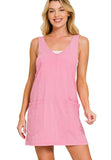 Acid Washed Overall Dress