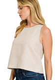 Linen Sleeveless Top