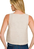 Linen Sleeveless Top