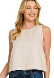 Linen Sleeveless Top