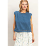 Sleeveless Denim Top