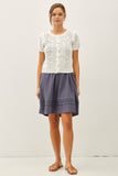 Crochet Cropped Button Cardigan