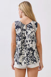 Tropical Print Sleeveless Top