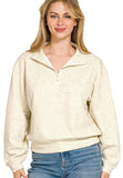 Curvy Half Zip Pullover