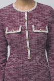 Long Sleeve Tweed Dress