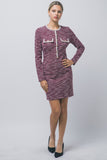 Long Sleeve Tweed Dress