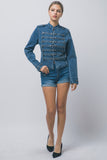 Denim Band Top